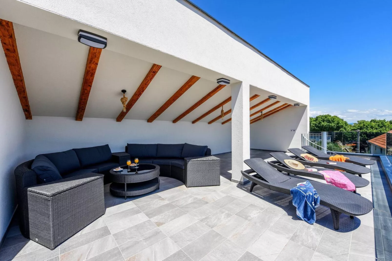 Sea view Villa Possedaria-Terrasbalkon