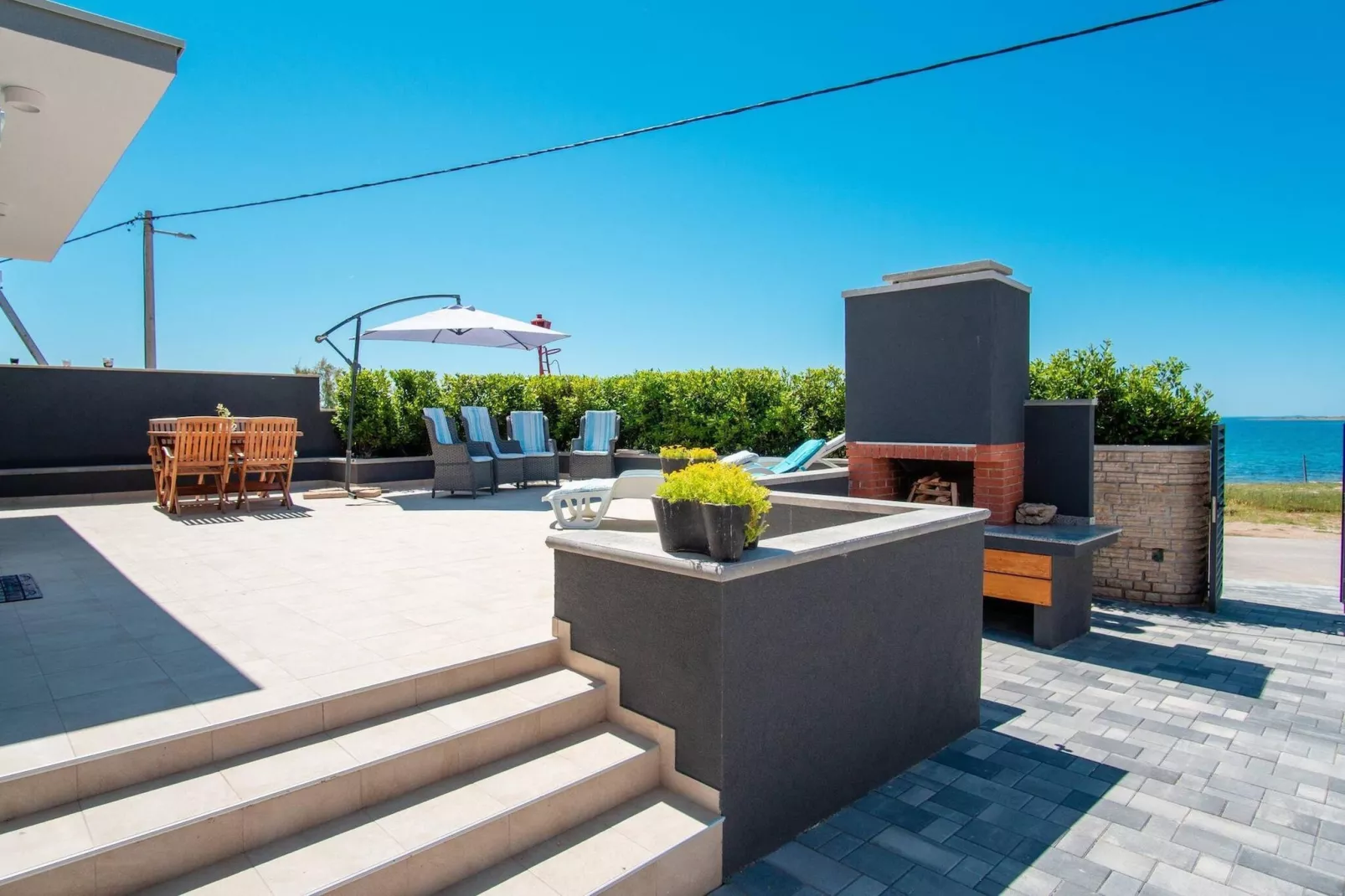 Beach house Festini-Terrasbalkon