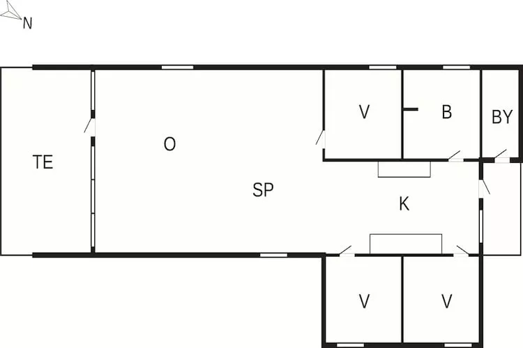 6 Personen vakantie huis in Ålbæk-Plattegrond