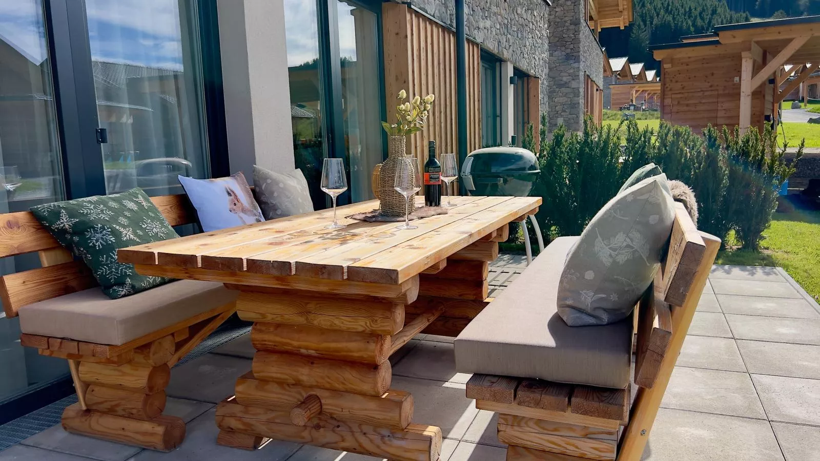 Almchalet Alpenglück-Terrasbalkon