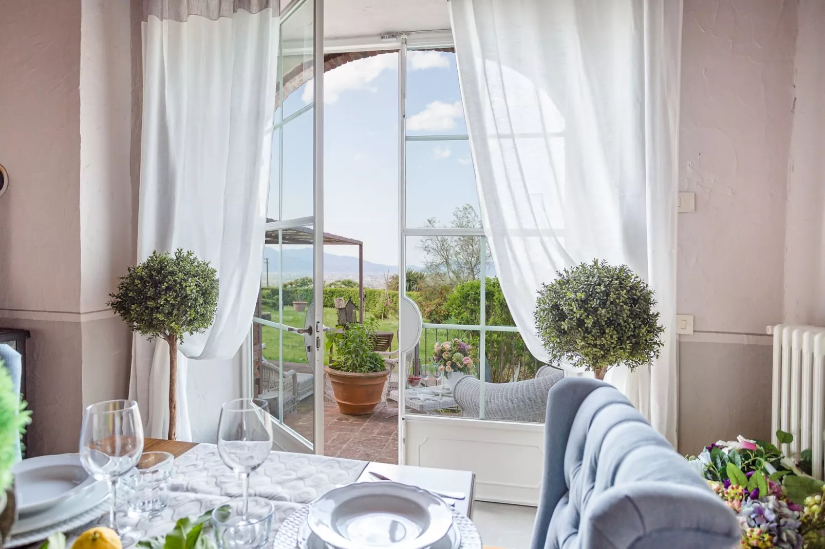 Villa Il Palagio-Eetkamer