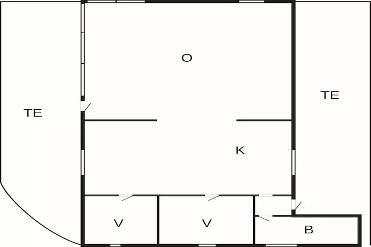 4 Personen vakantie huis in Hals-Plattegrond