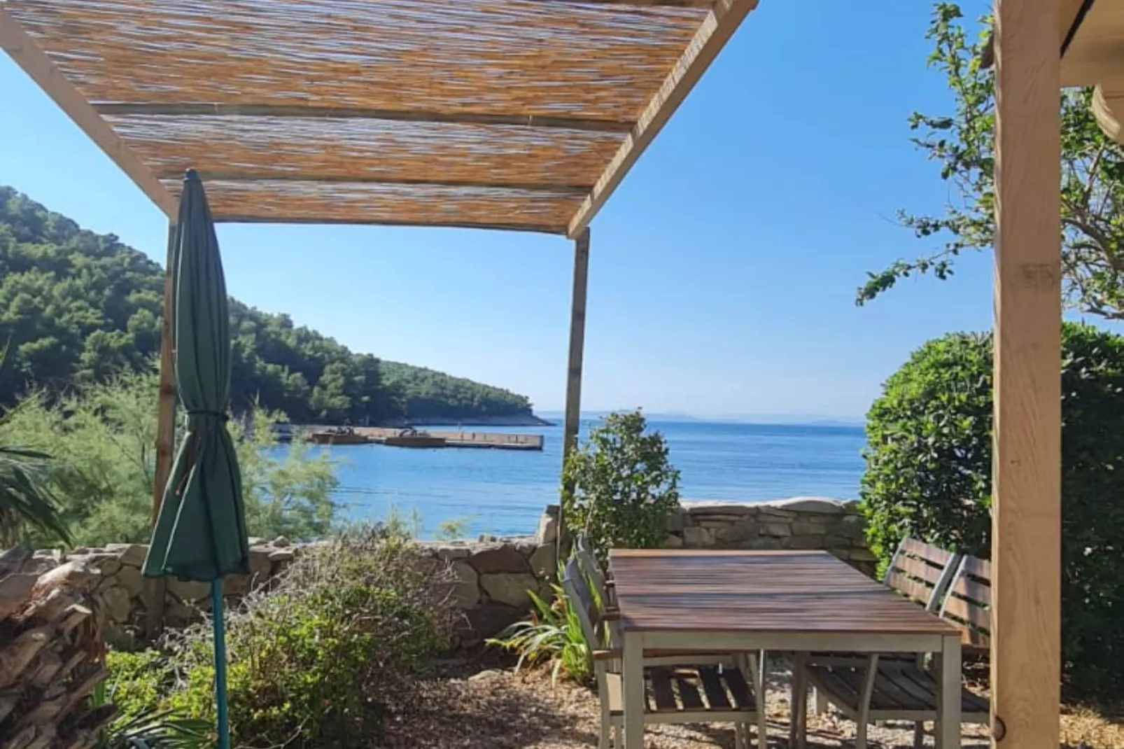 Apartments Stiniva Hvar - Studio Apartment With Terrace (A2)-Terras