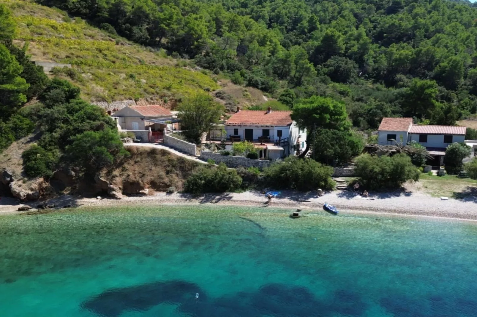 Apartments Stiniva Hvar - Studio Apartment With Terrace (A2)-Buitenlucht