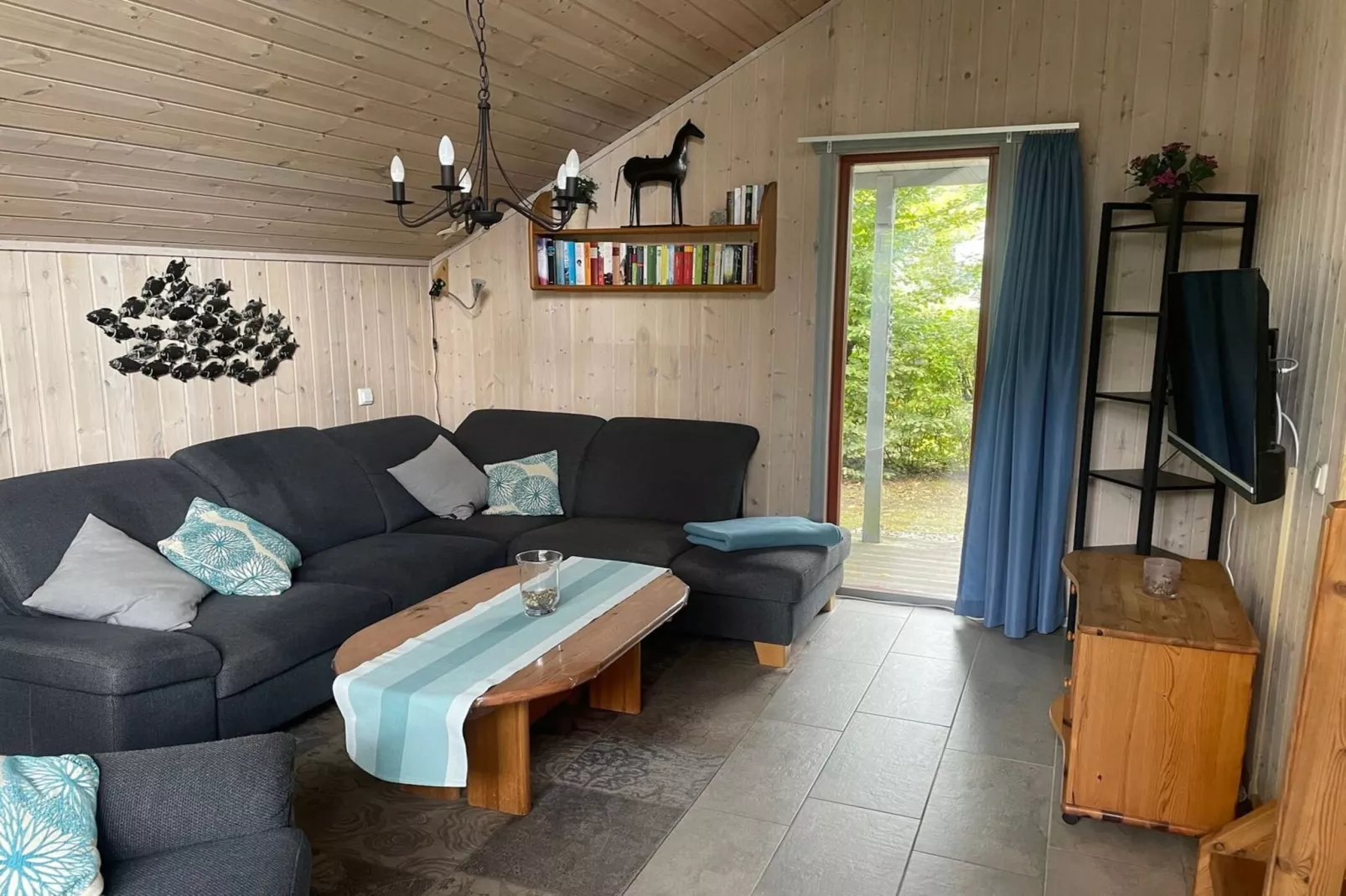 FH Wildgans Comfort mit Sauna & Kaminofen 81 qm 114-Woonkamer
