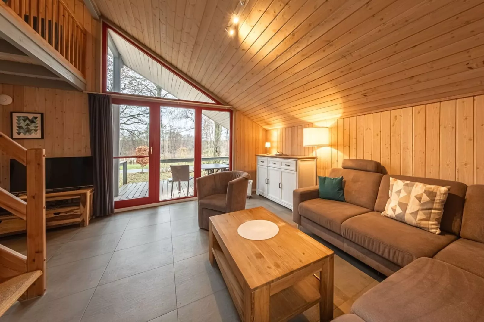 FH Wildgans Comfort mit Sauna & Kaminofen 81 qm 26-Woonkamer