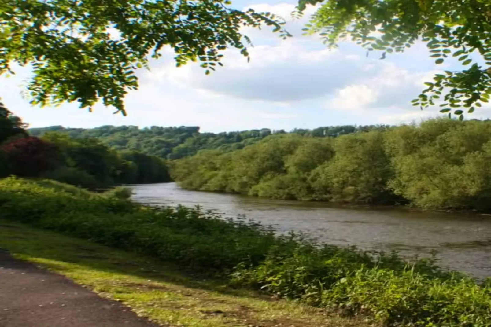 River Wye Lodge-Gebieden zomer 1km