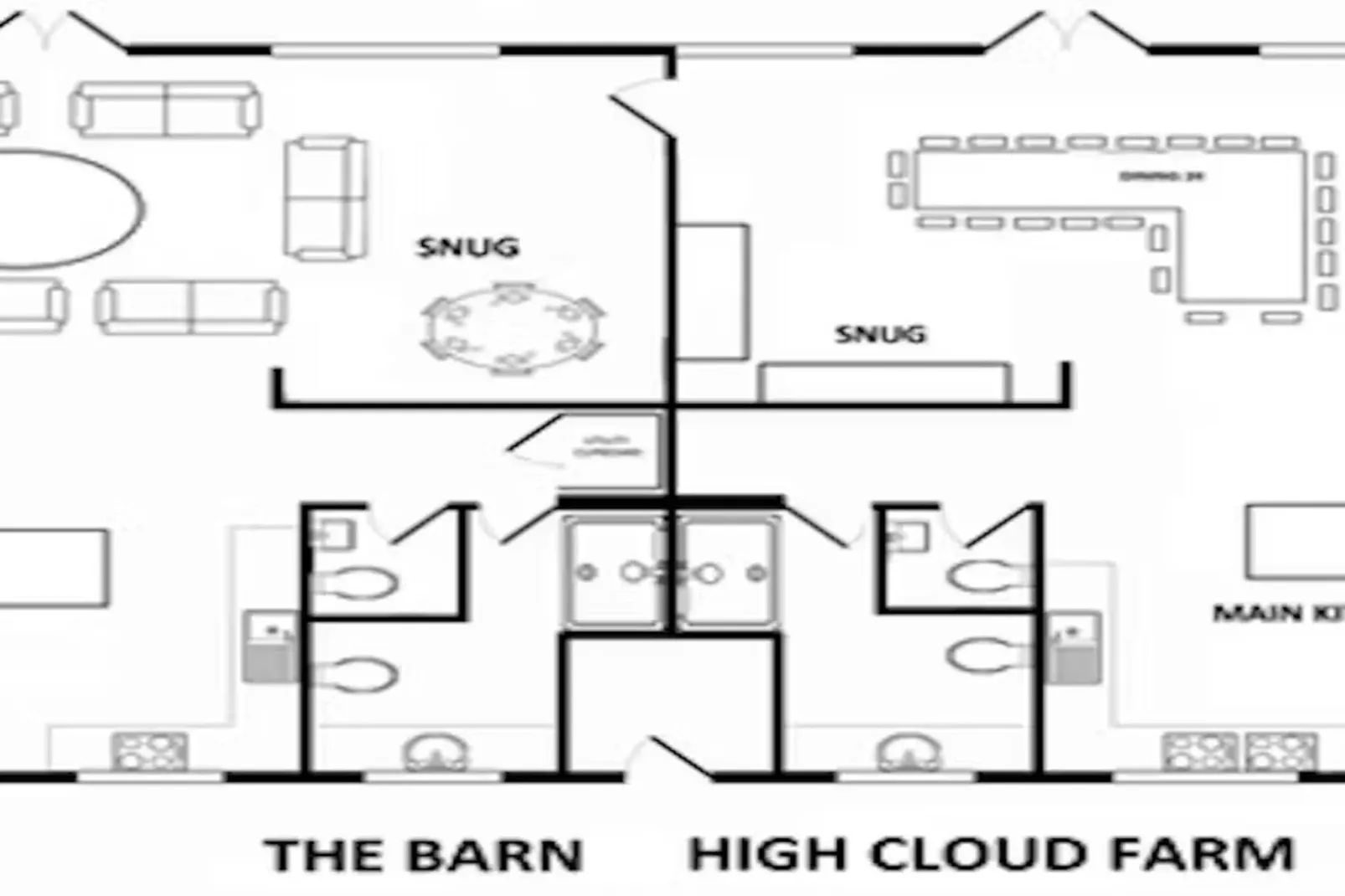 High Cloud Farm & Barn-Plattegrond