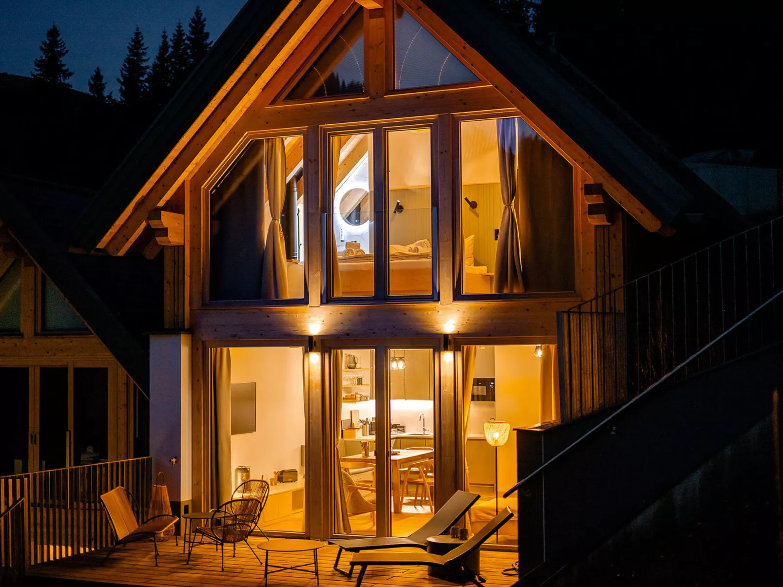 Chalet Nr. 4 mit 2 Schlafzimmern und Sauna-Binnen