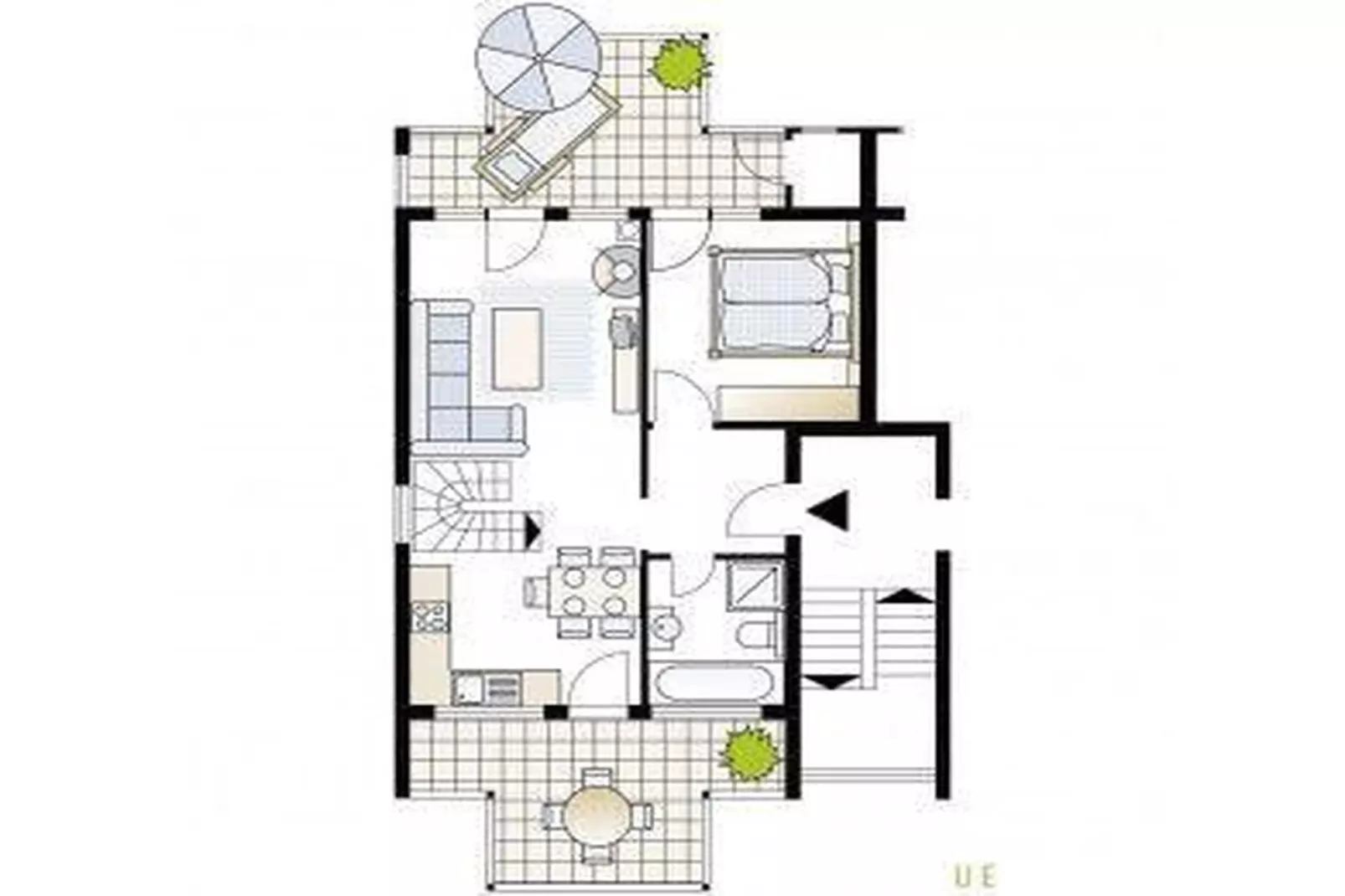 Kapitänsdeck 6 Pers 454-Plattegrond