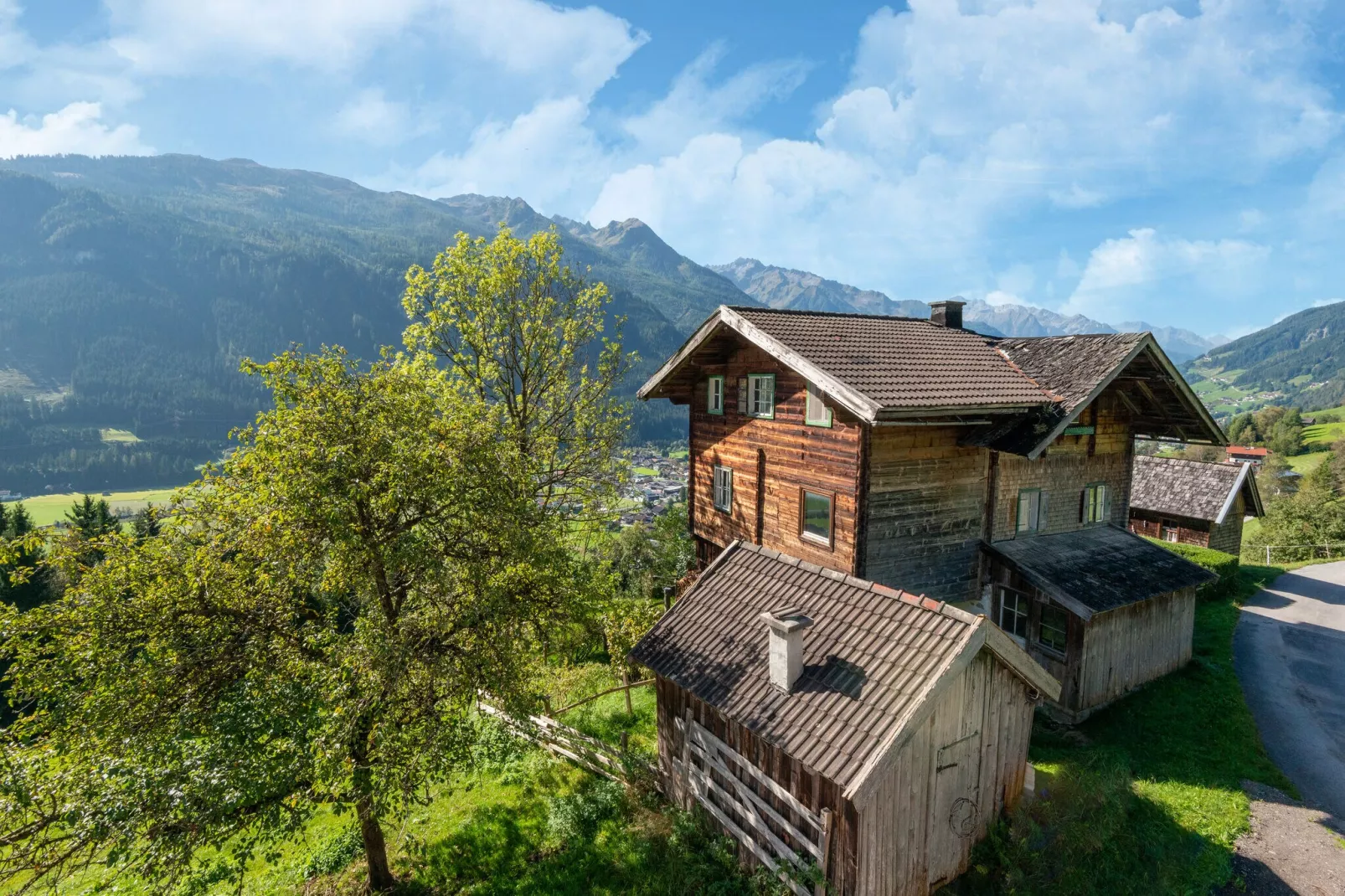 Bauernhaus Stoanerbauer-Uitzicht zomer