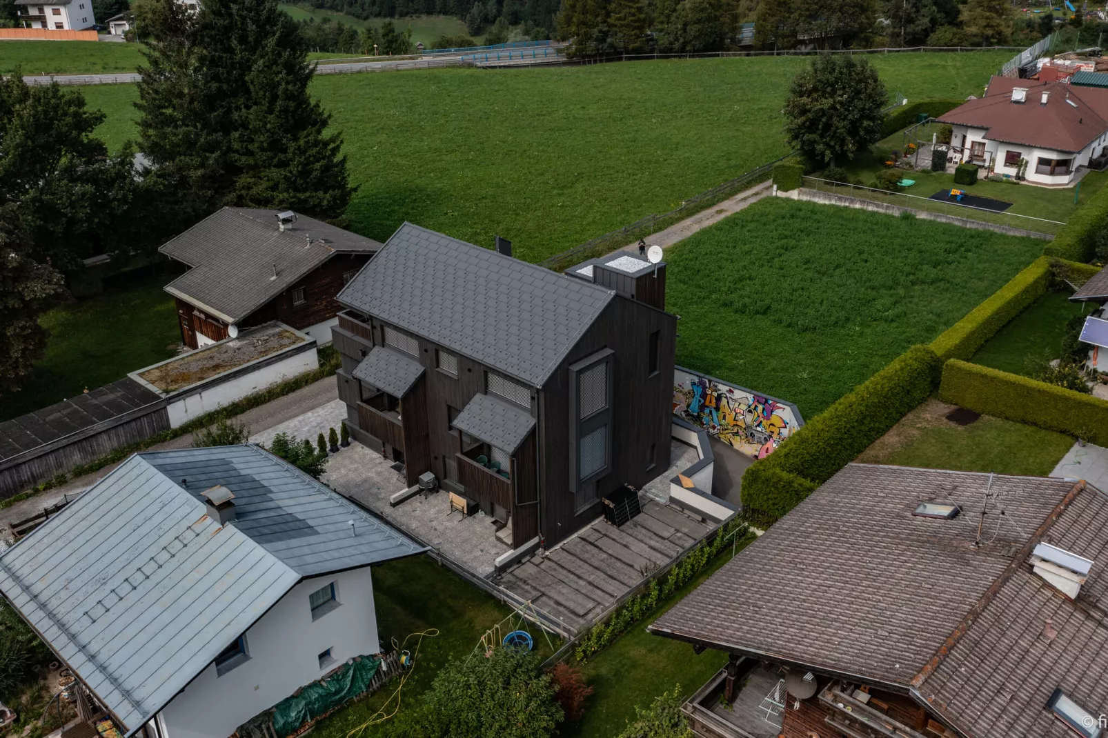 Penthouse in Mieders-Buitenkant zomer