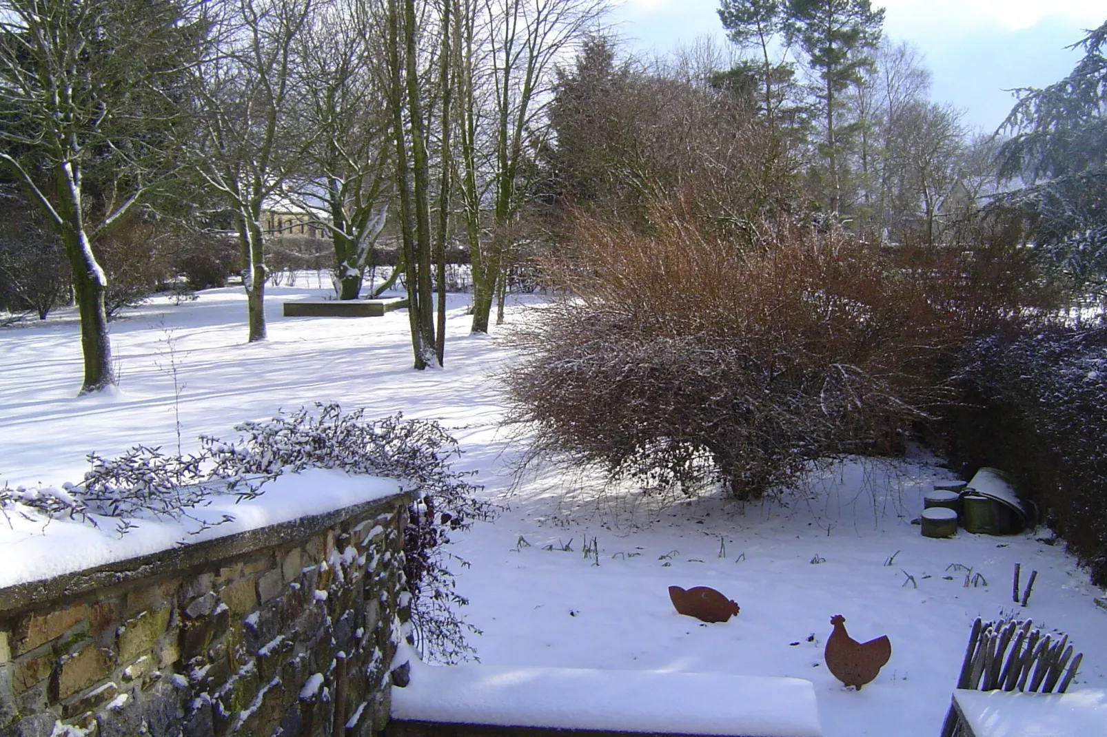 Ramelot gite carpe diem-Tuin winter