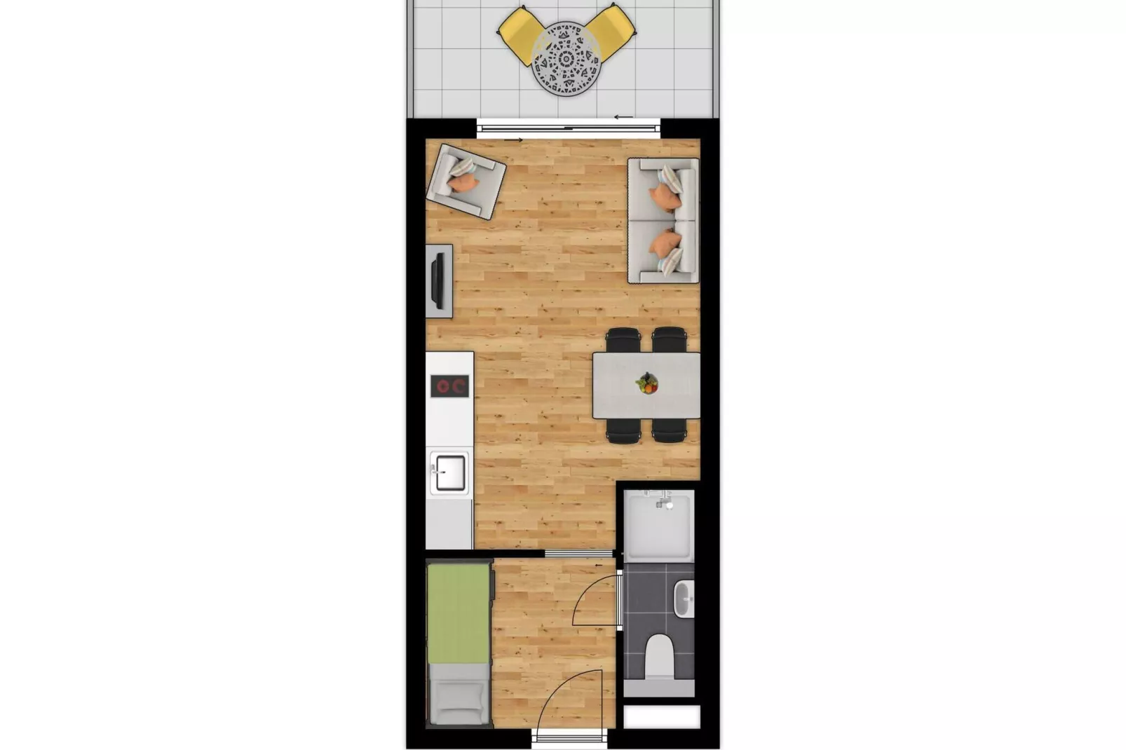 Residence Westende 6-Uitzicht zomer