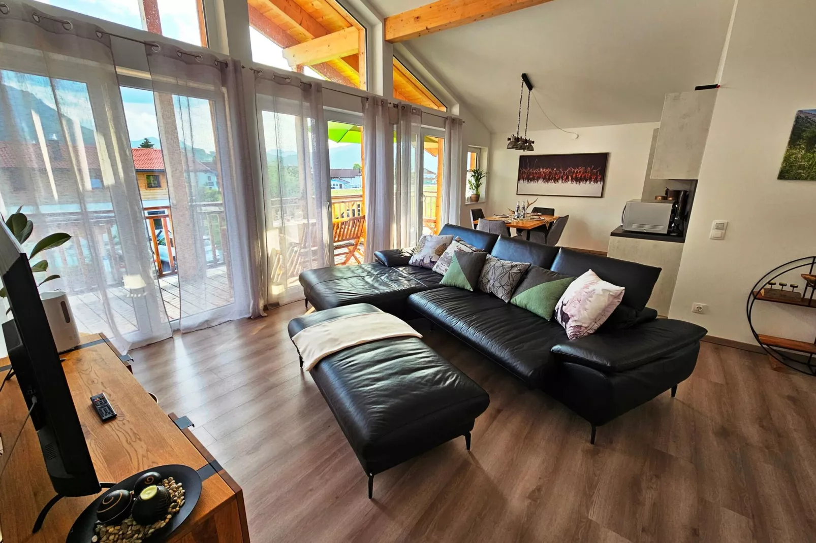 Appartement Panoramablick Inzell-Woonkamer
