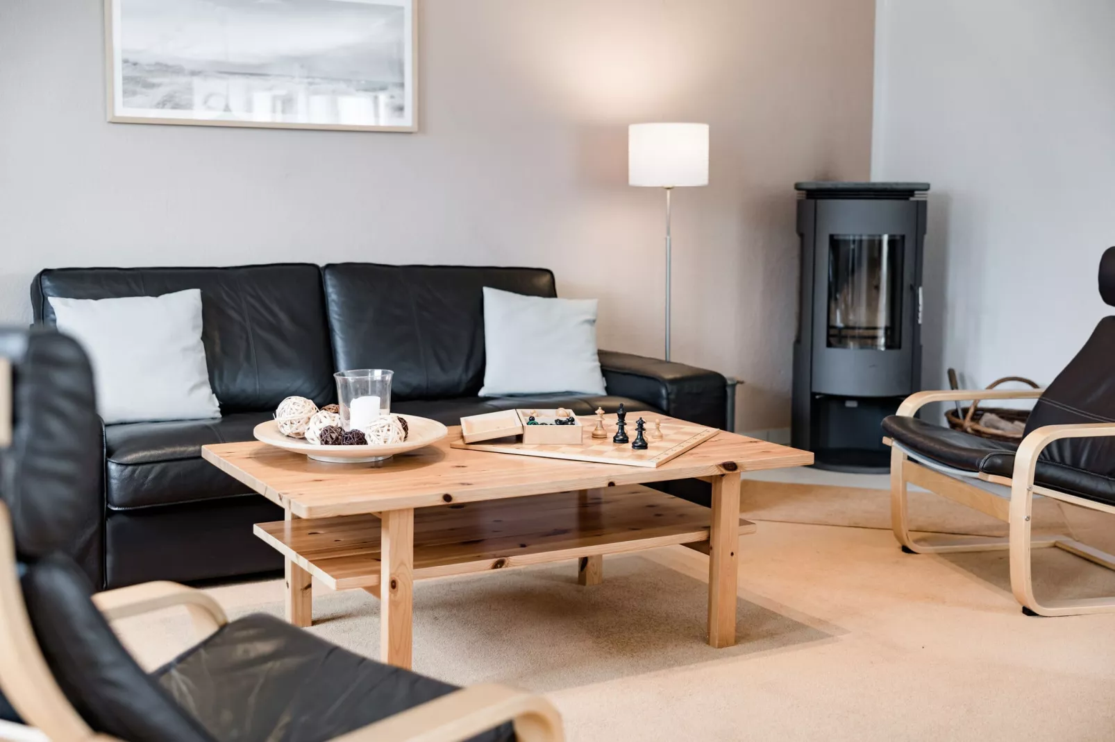 Ferienhaus Im Gutshofpark mit Sauna-Woonkamer