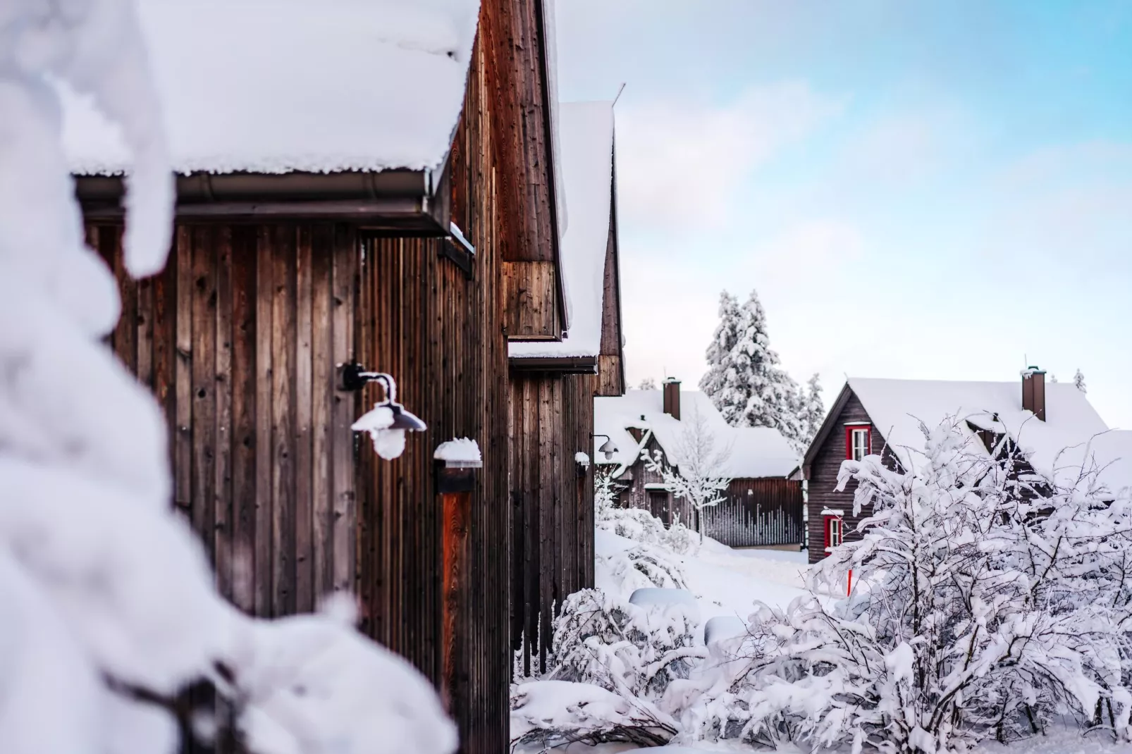 Ferienhaus Typ Premium Lodge Plus 5 Personen-Exterieur winter