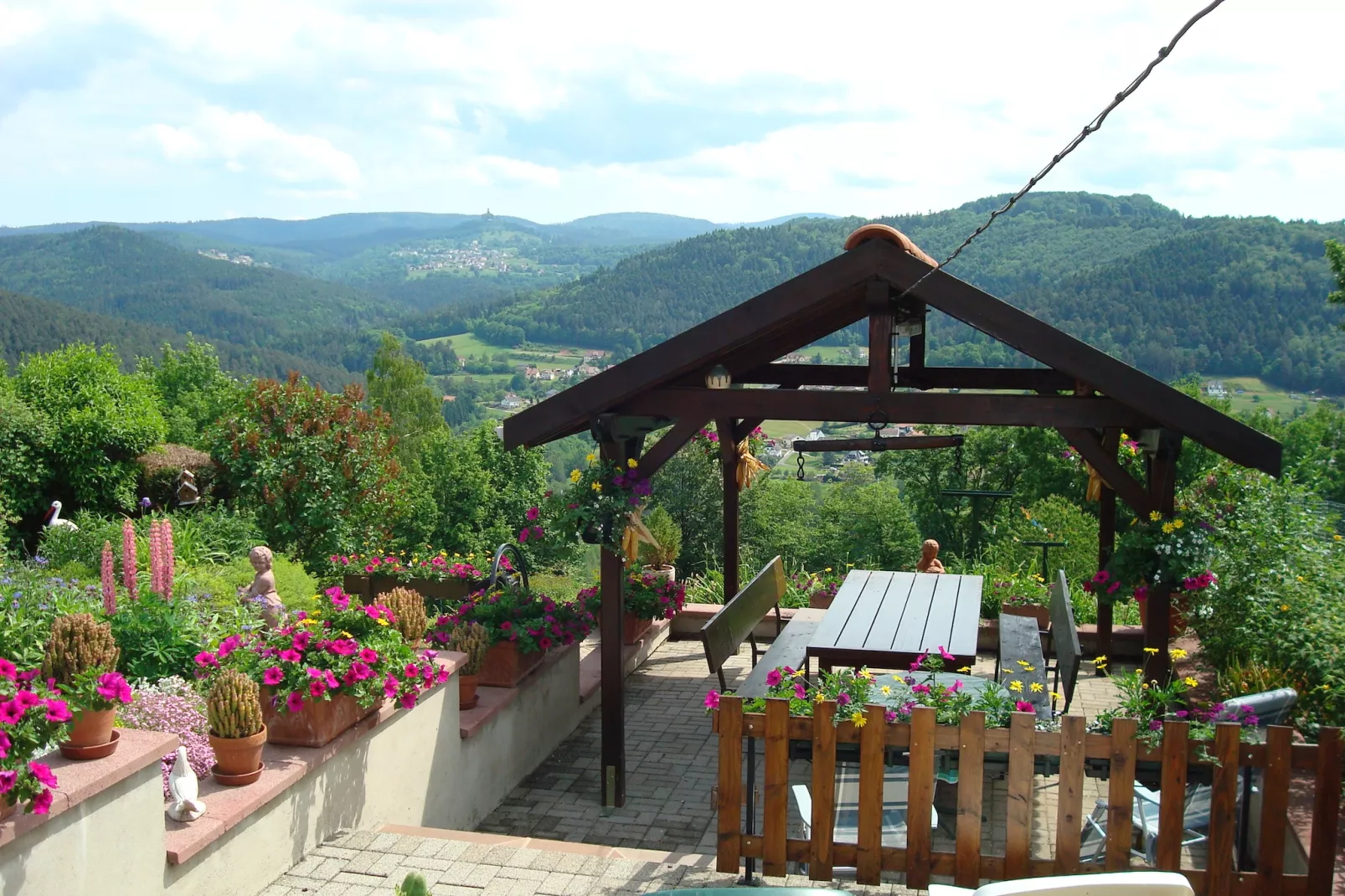 Le Gîte Fleuri-Tuinen zomer