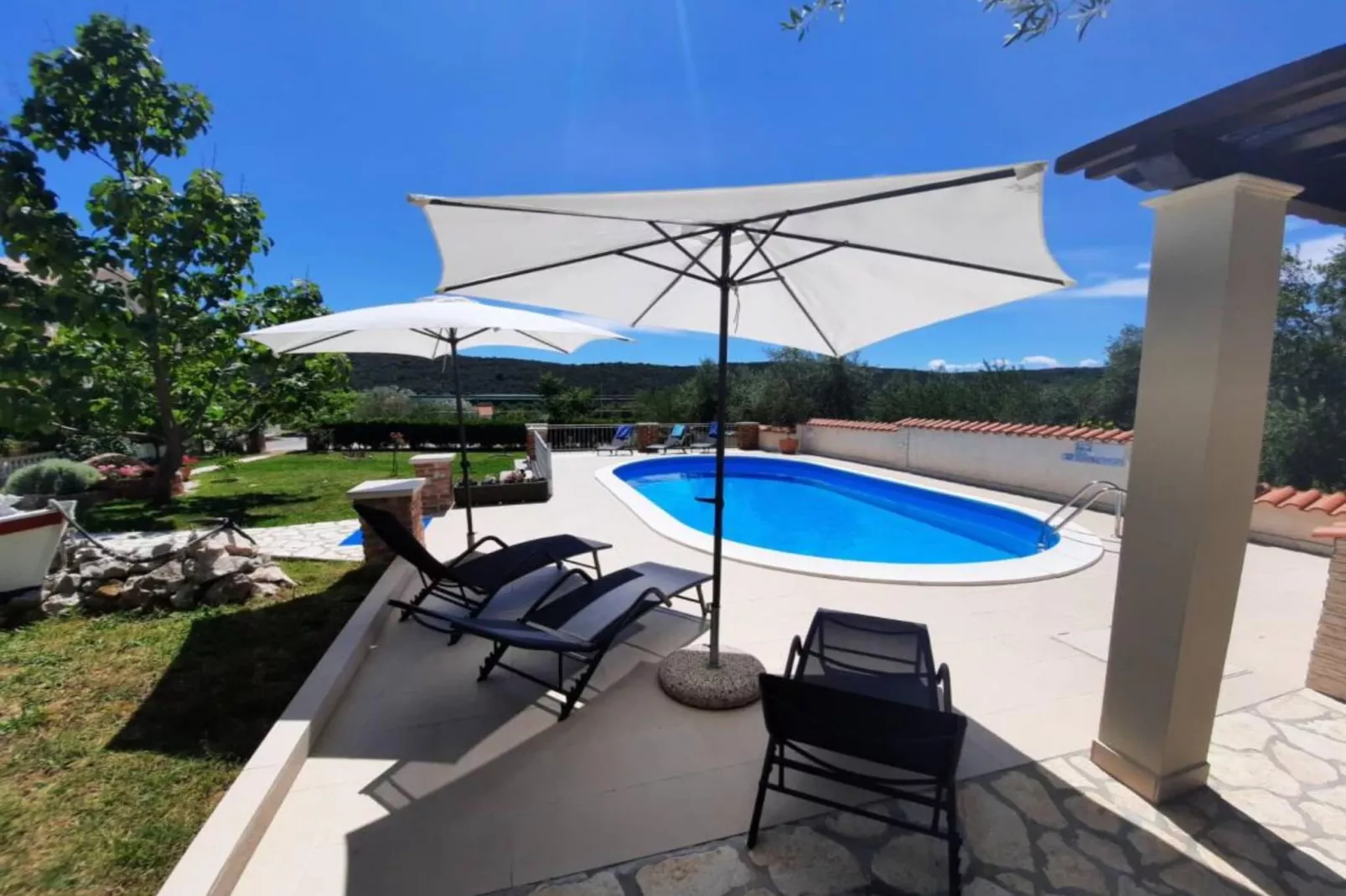 Apartments Matušan Kampor Rab - Two Bedroom Apartment With Balcony (A2)-Zwembad