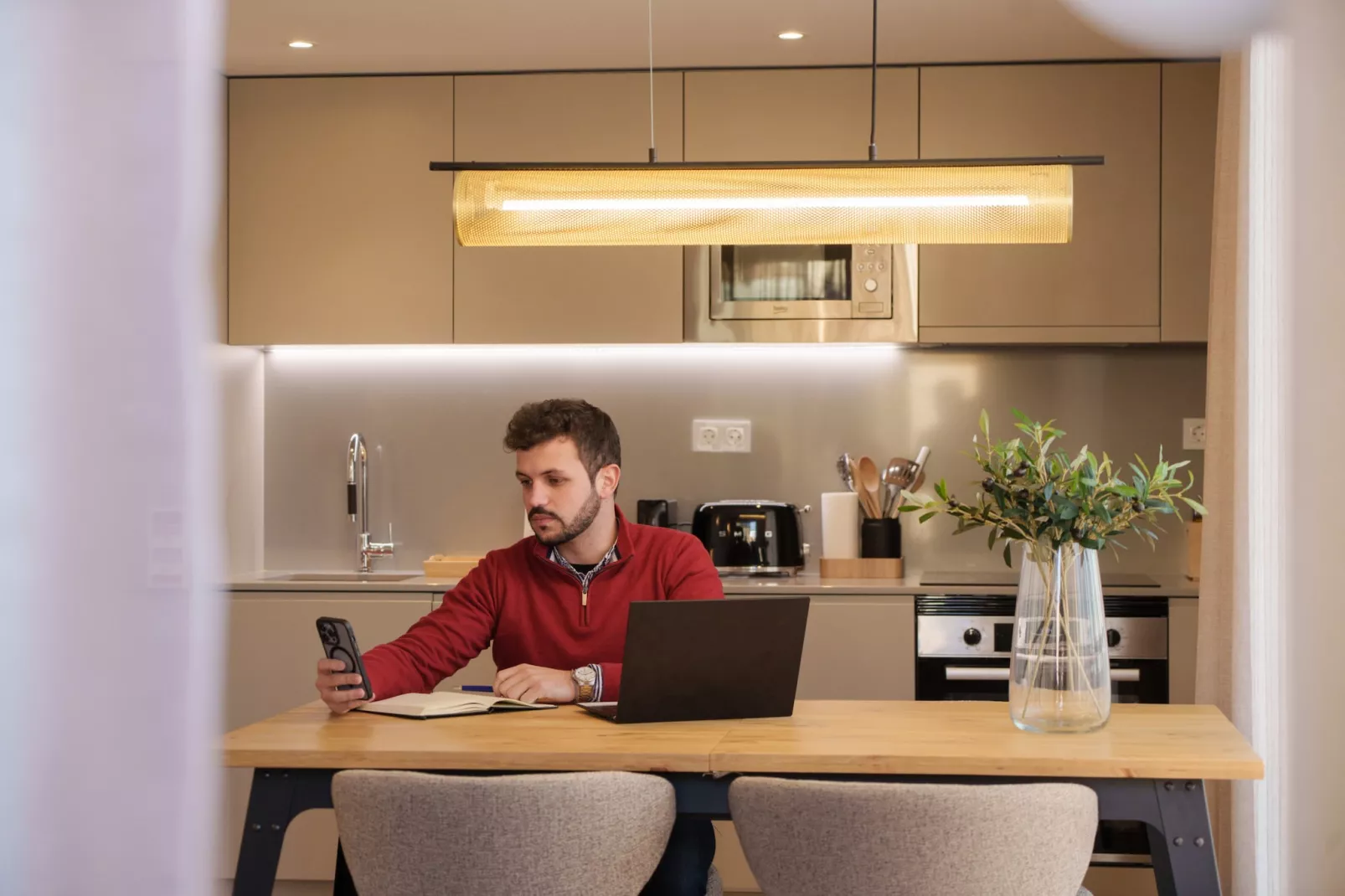 Feel Porto Firmeza Coworking & Flat 4.1-Keuken