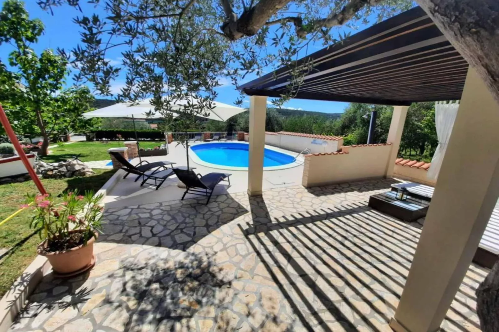 Apartments Matušan Kampor Rab - Two Bedroom Apartment With Balcony (A2)-Zwembad