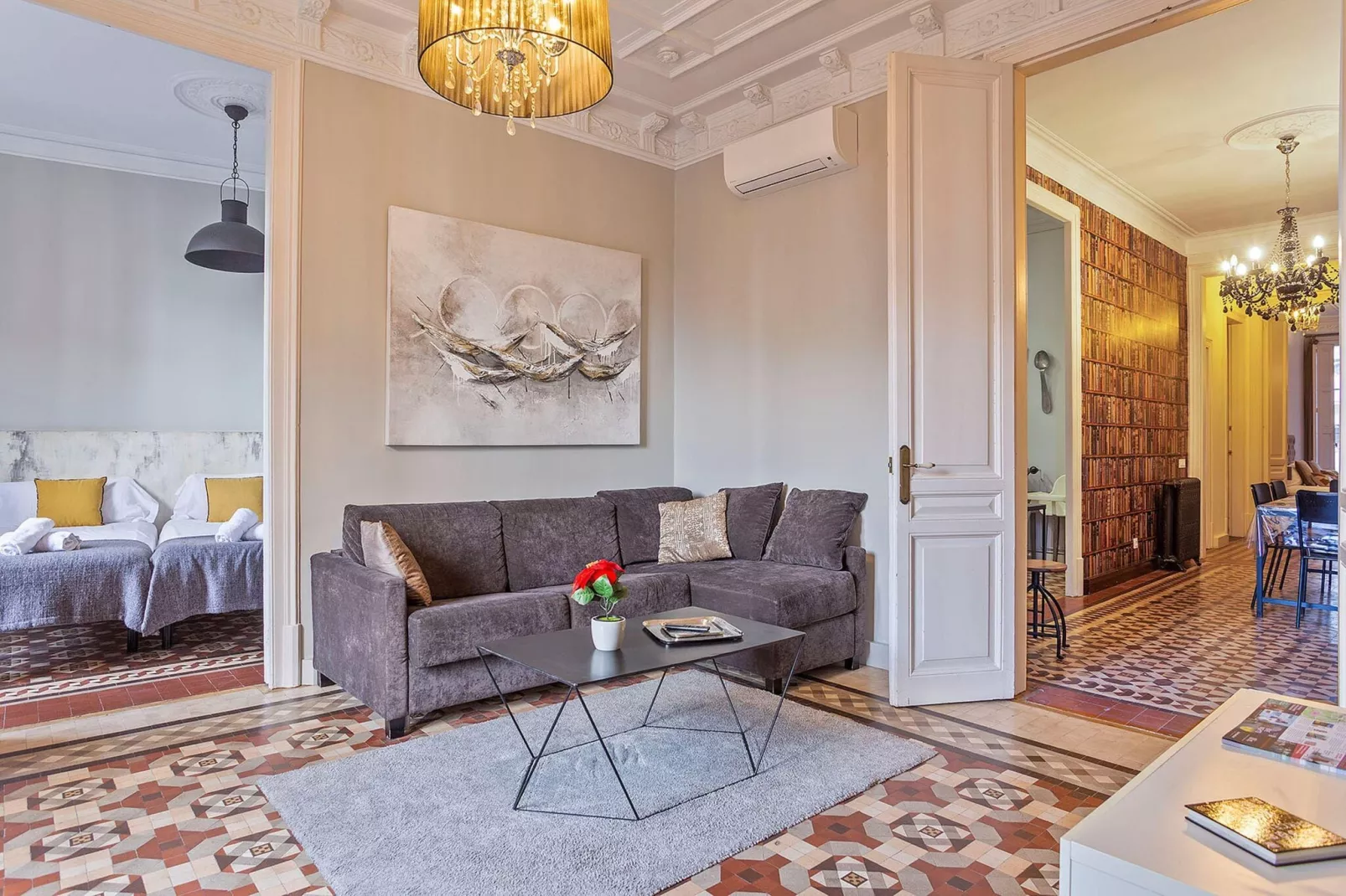 Ramblas Luxury Apartment-Woonkamer