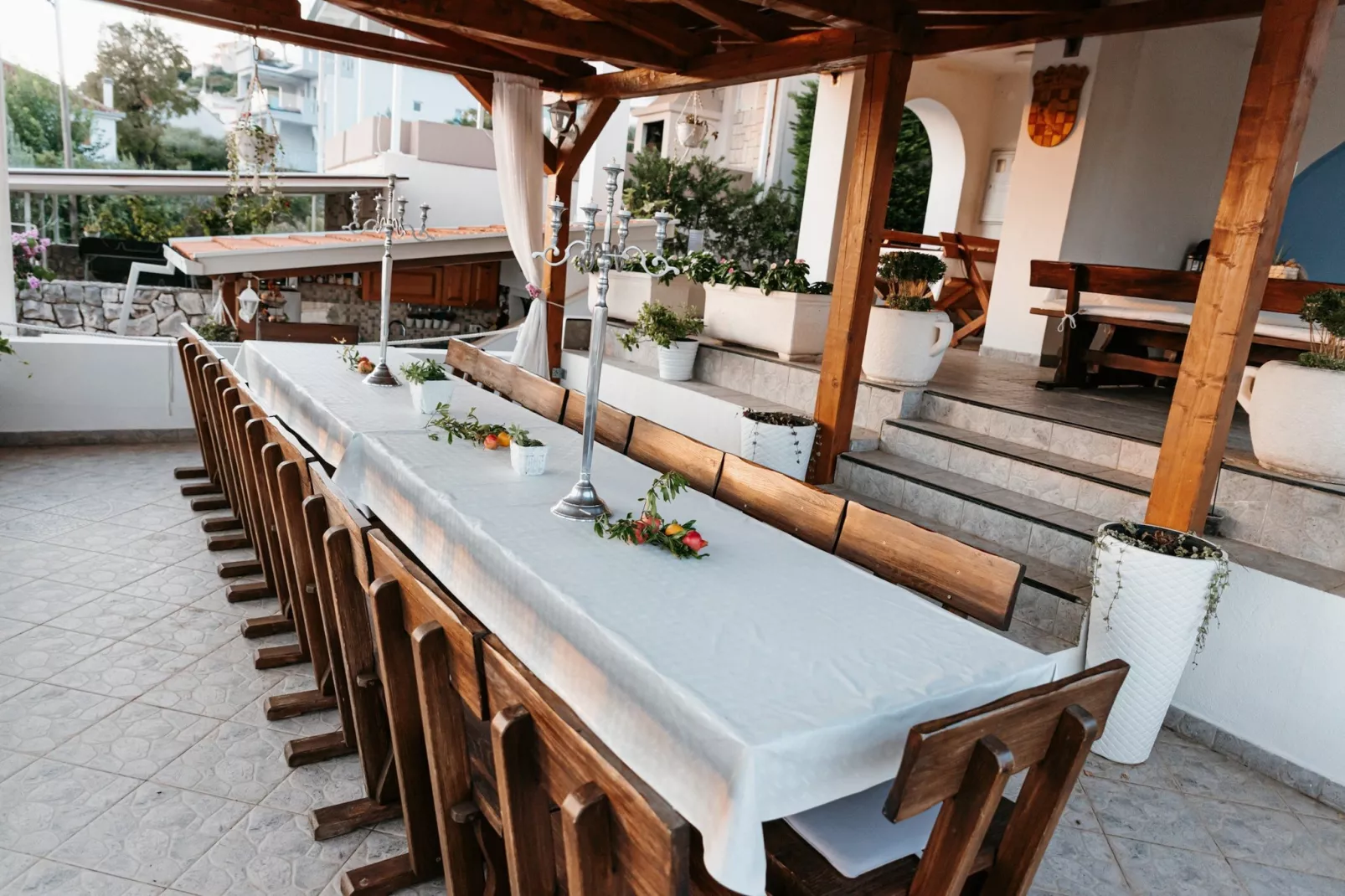 Apartments Dragobratović - Superior One Bedroom  Apartment with  Balcony and Side Sea View (Apartment 4)-Terras