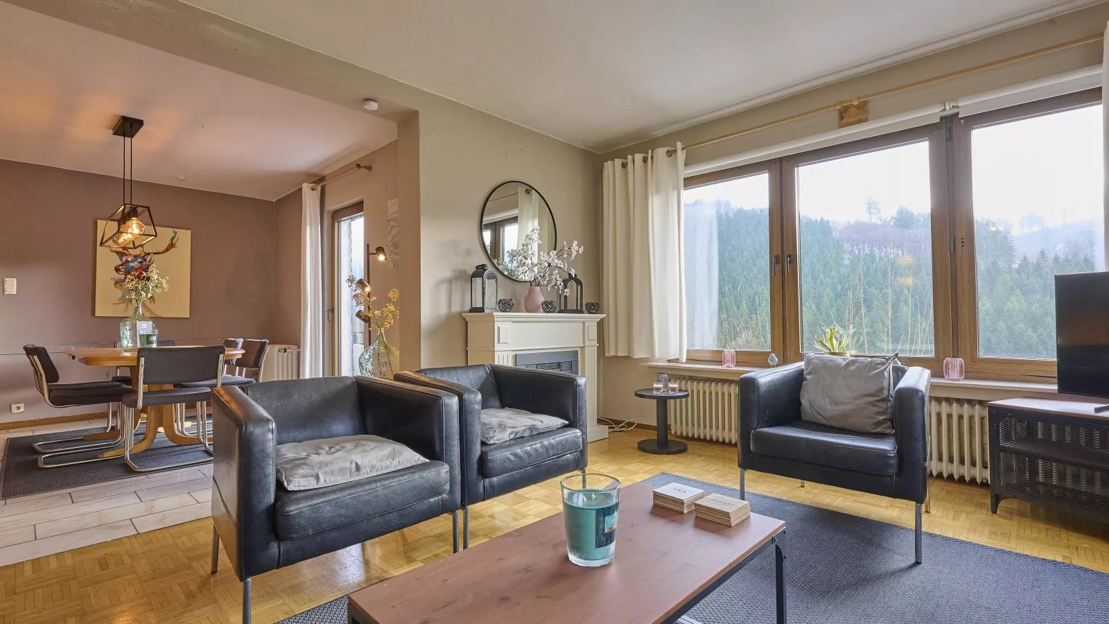 Kurhaus am Nordenau-Woonkamer