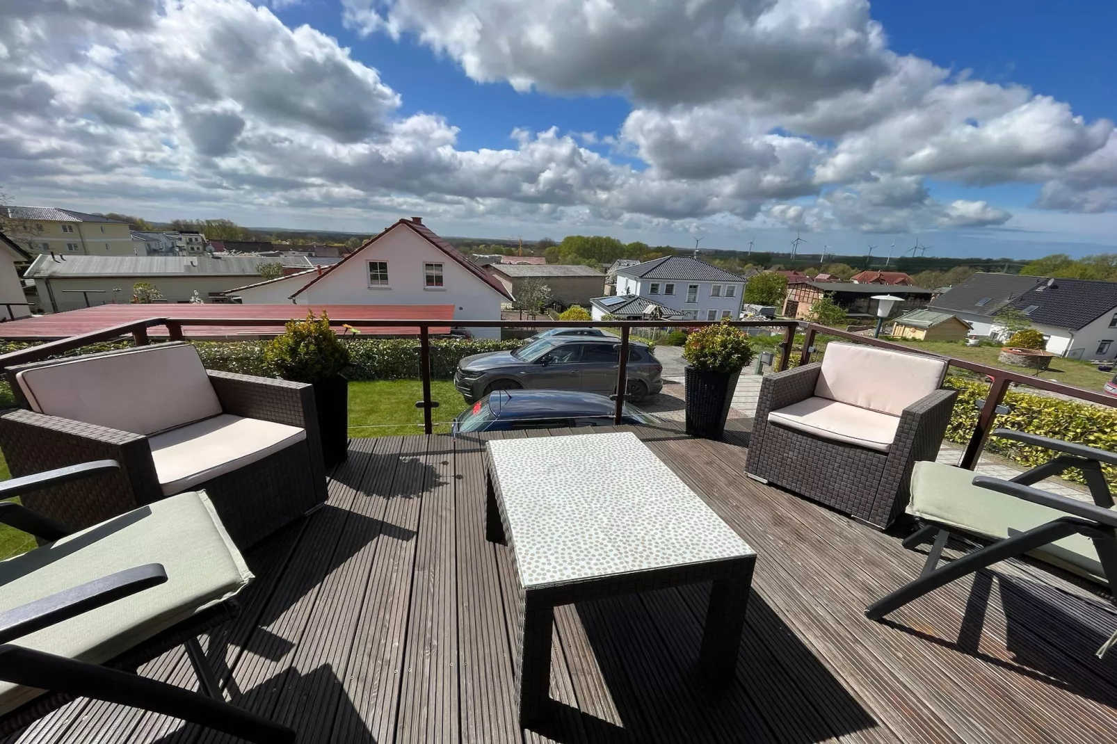 Ferienhaus in Kröpelin-Terrasbalkon