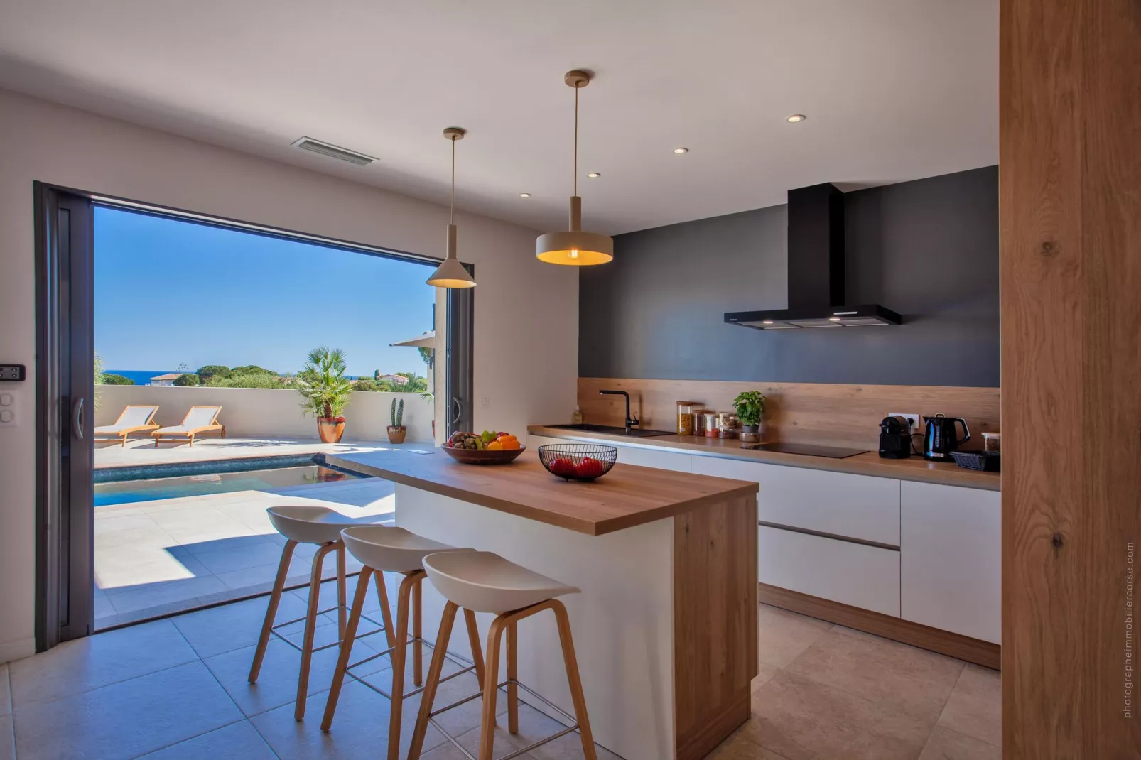 Superbe villa 8 personnes avec piscine et vue mer-Keuken