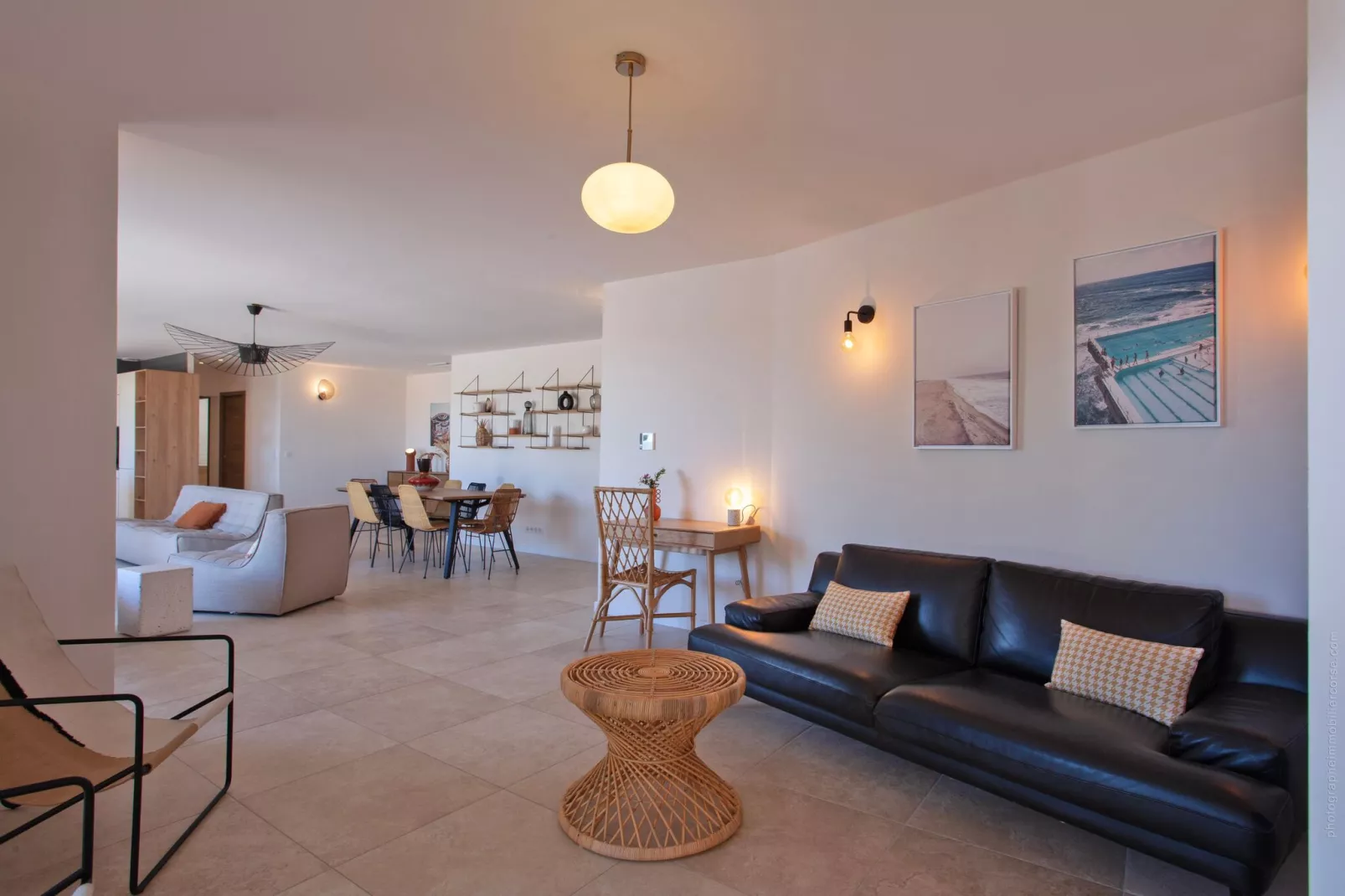 Superbe villa 8 personnes avec piscine et vue mer-Woonkamer