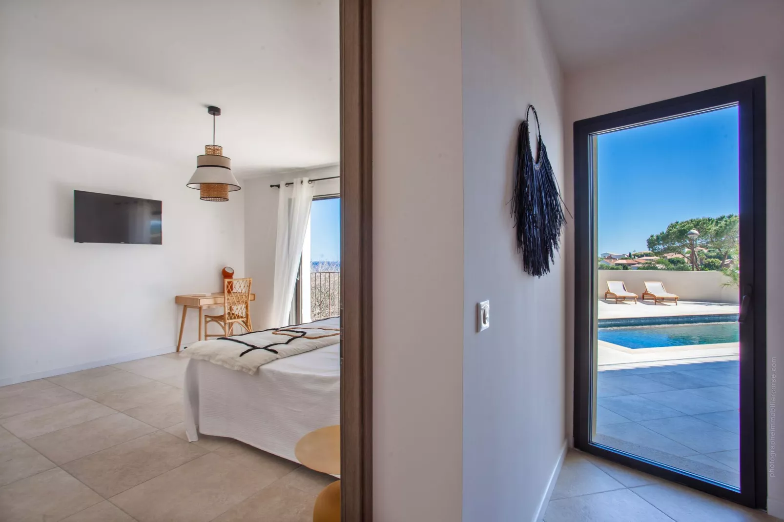 Superbe villa 8 personnes avec piscine et vue mer-Slaapkamer