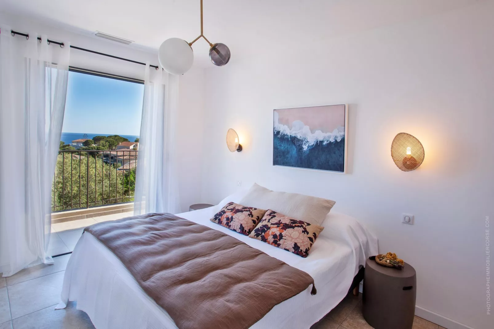 Superbe villa 8 personnes avec piscine et vue mer-Slaapkamer
