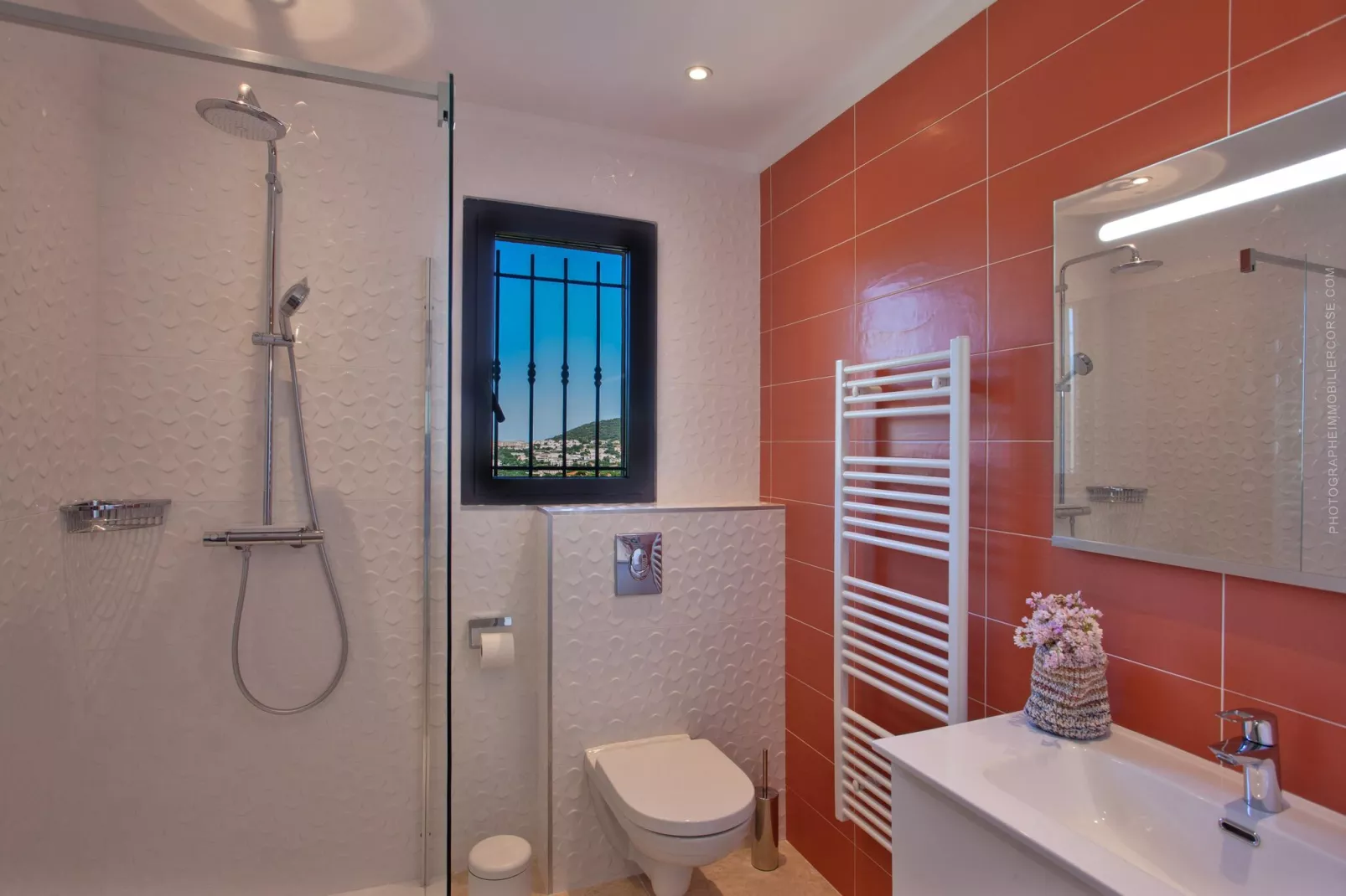 Superbe villa 8 personnes avec piscine et vue mer-Badkamer