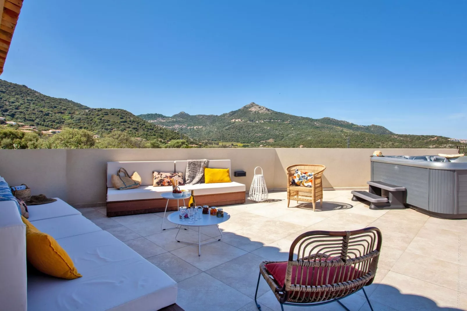 Superbe villa 8 personnes avec piscine et vue mer-Terrasbalkon