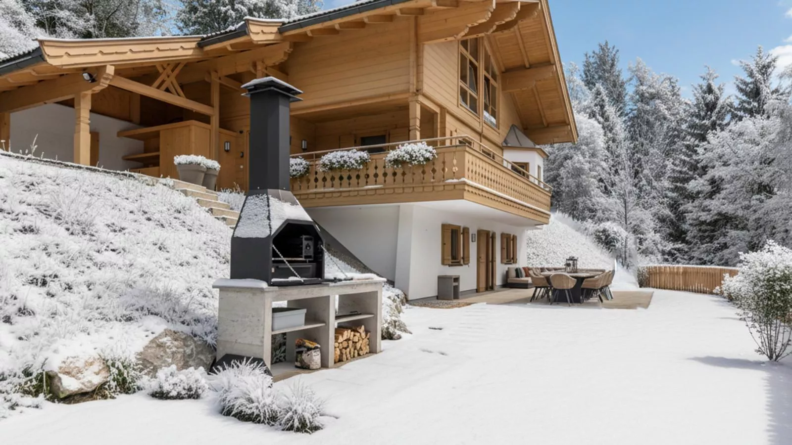 Chalet Huski Viehhofen-Exterieur winter