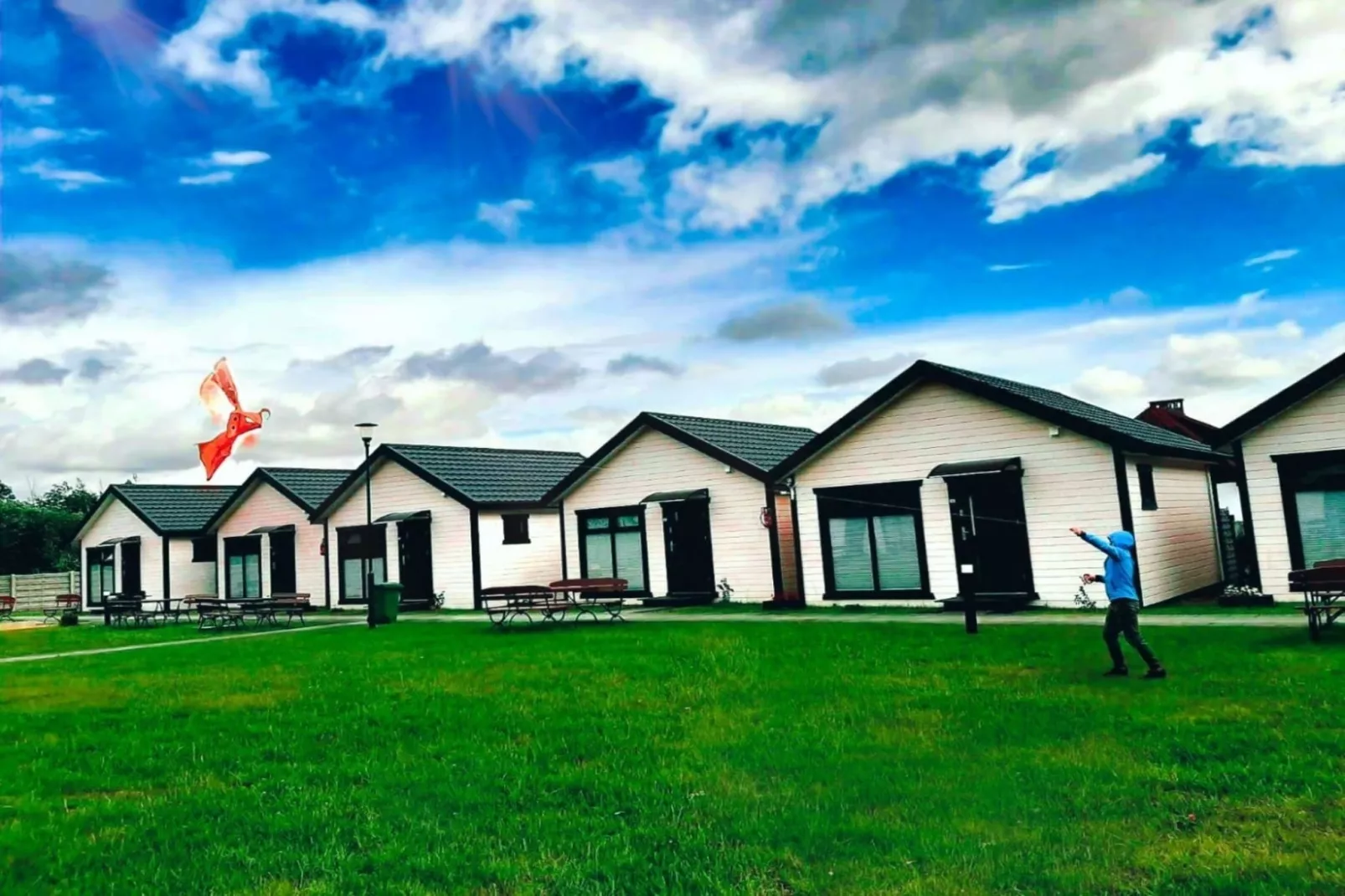 Domki wakacyjne dla 4 osób Łazy-Buitenkant zomer