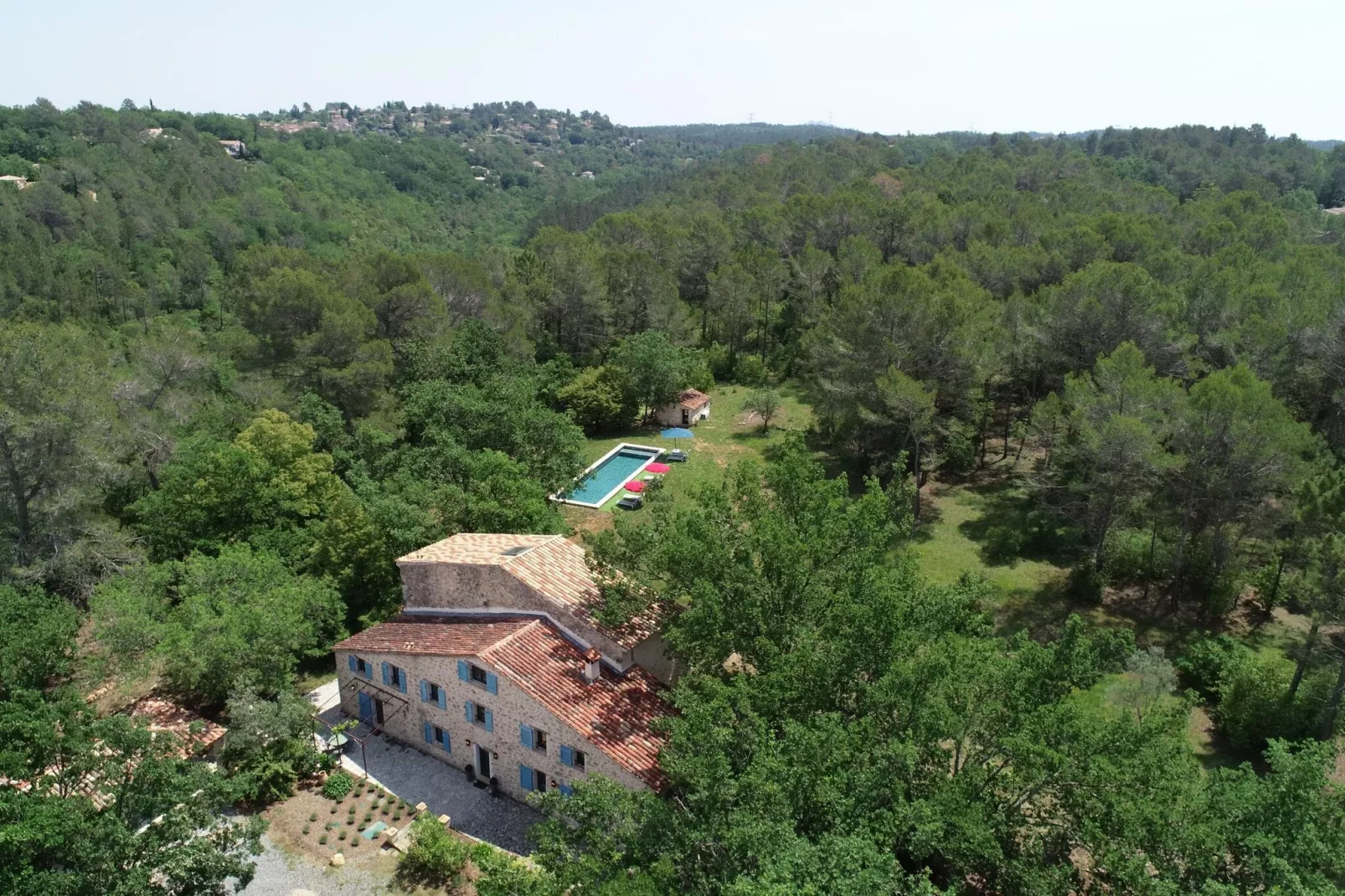 Bastide de Peymeyan-Gebieden zomer 1km