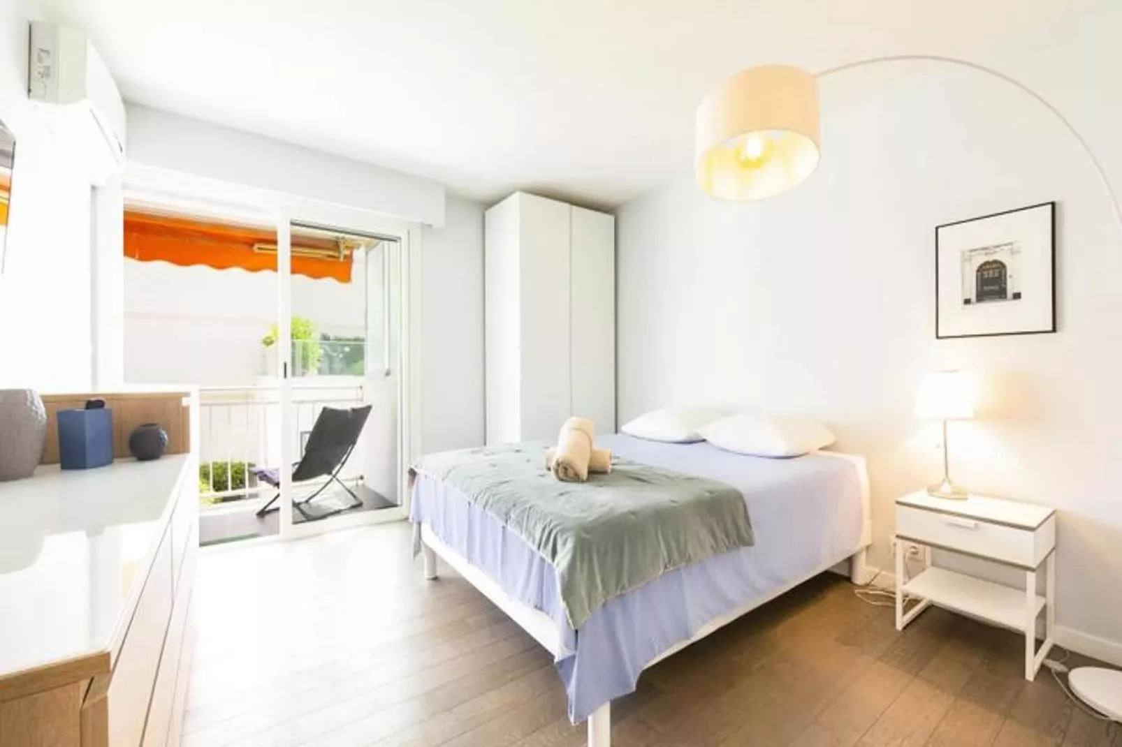 Résidence Moderne Appartement 2 Chambres/1 Salle De Bain, Terrasse Calme/aper&ccedil;u Mer-Slaapkamer