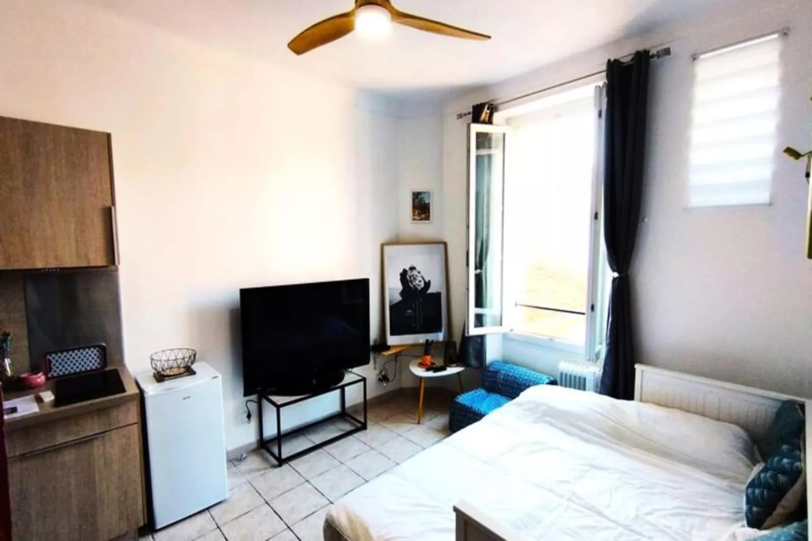 Résidence Charmant Studio Cannes Centre Id&eacute;al Congr&egrave;s Et Vacances ❤live In Gazagnair❤-Slaapkamer