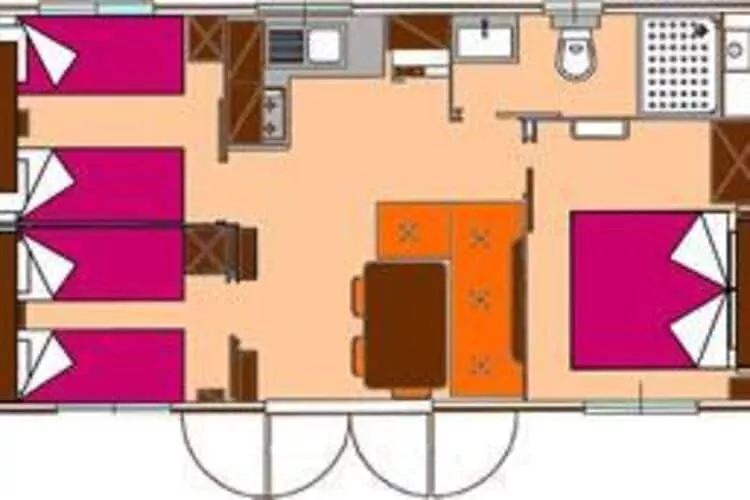 Holiday park Bella Italia, Peschiera-Girasole Suite MH H-Plattegrond