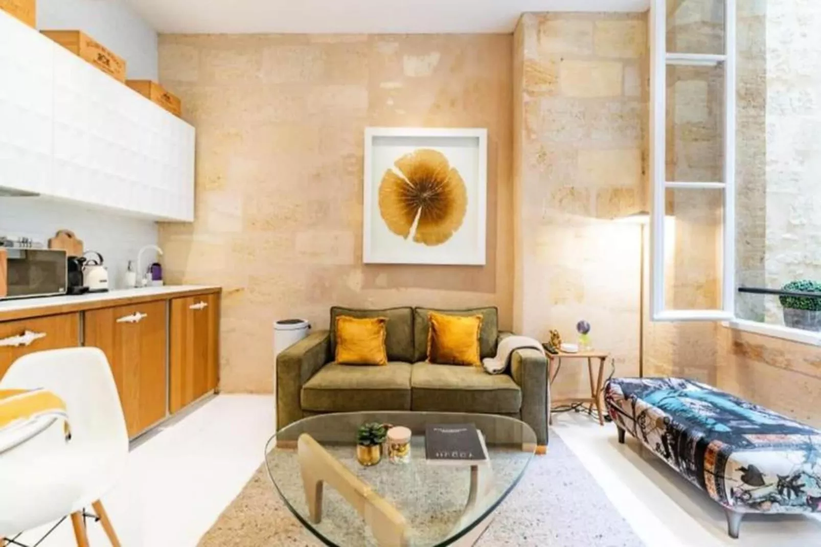 Superbe Appartement Bordelais Plein De Charme Et Lumineux Avec Terrasse-Woonkamer