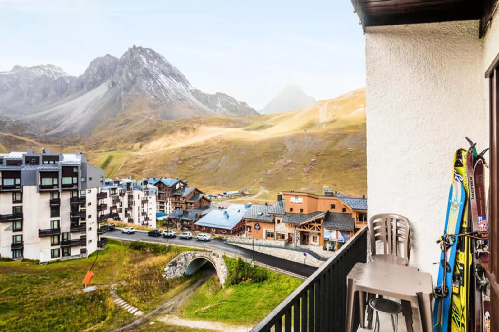 Appartement à Tignes avec accès direct aux pistes-Terrasbalkon