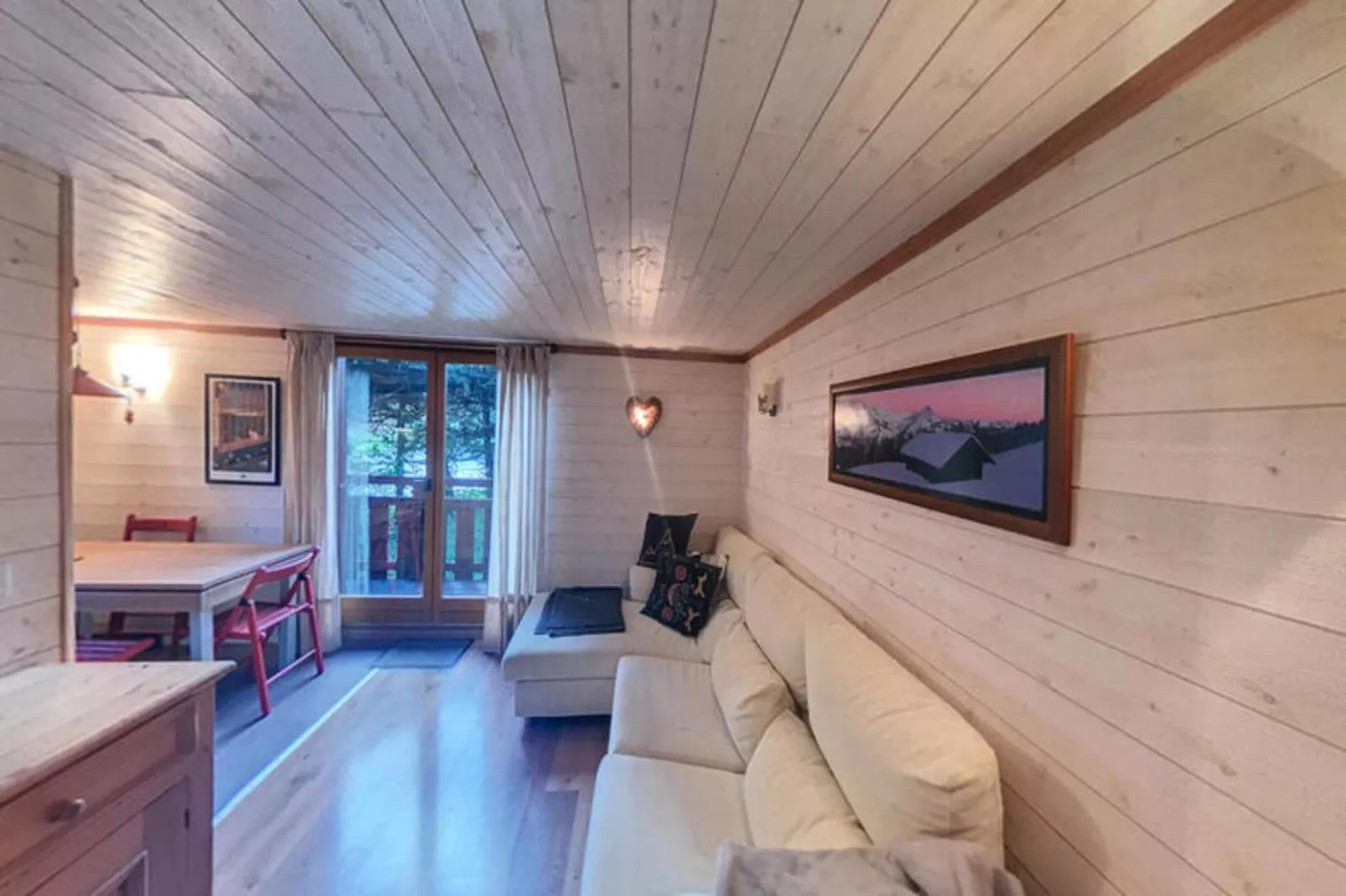 Chalets à Les Carroz-d'Arâches-Woonkamer