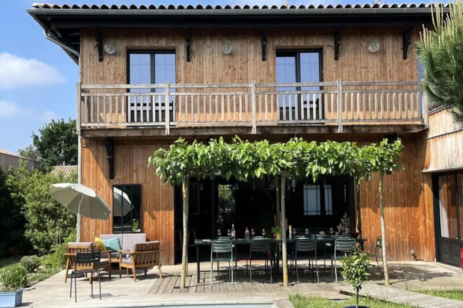 Villa Avec Piscine Et Climatisation: Paradis Familial Pr&egrave;s D'arcachon-Image-tags.