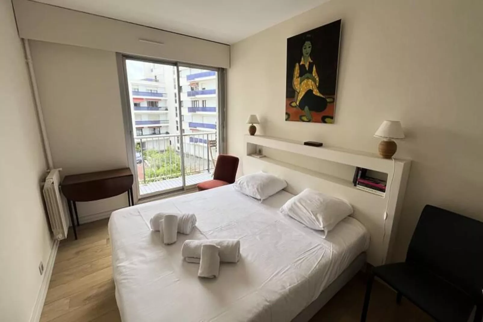 Superbe Appartement Avec Balcon, Garage, 3ch, &agrave; 5min De La Plage-Slaapkamer