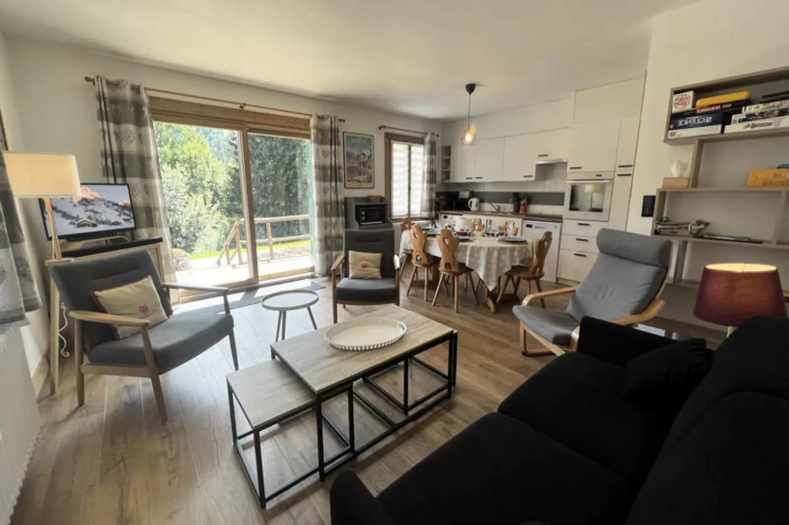 Appartements à La Clusaz-Woonkamer