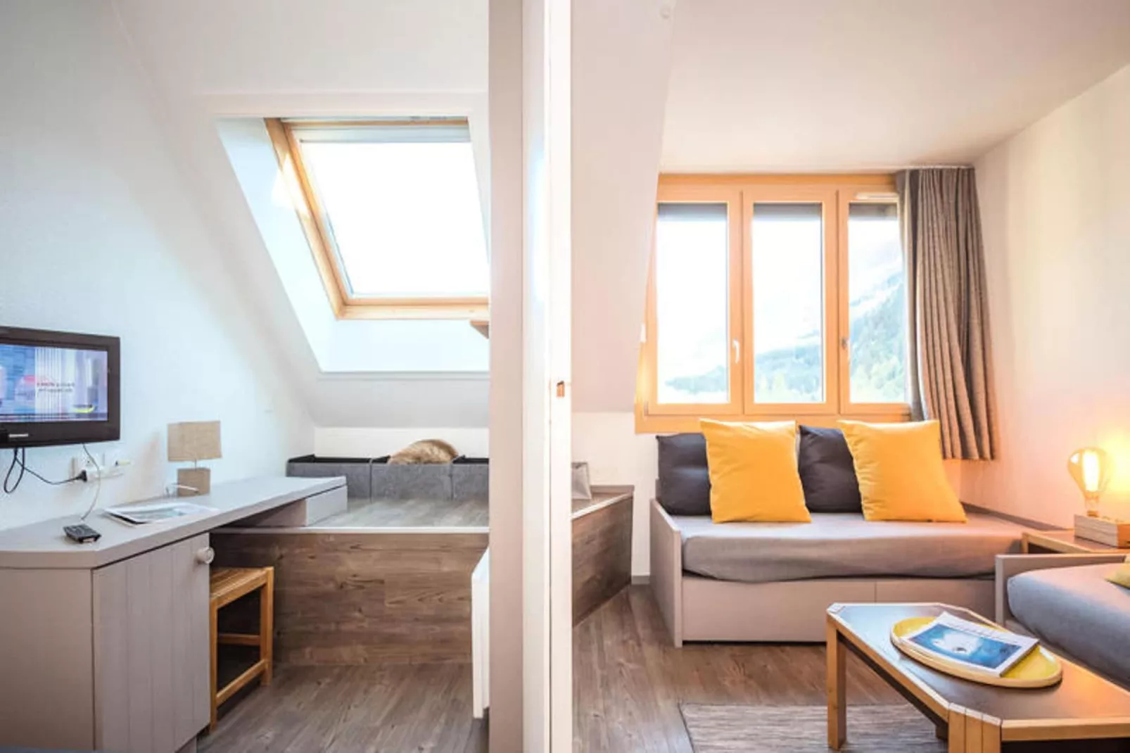 Résidence Chamois Blanc-Woonkamer