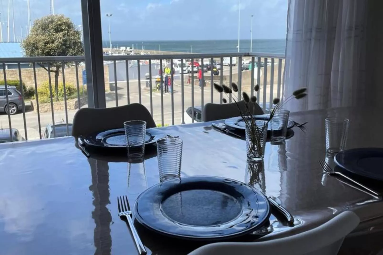 Résidence Maryland. Vue Mer Port Haliguen Plage Du Porigo-Woonkamer