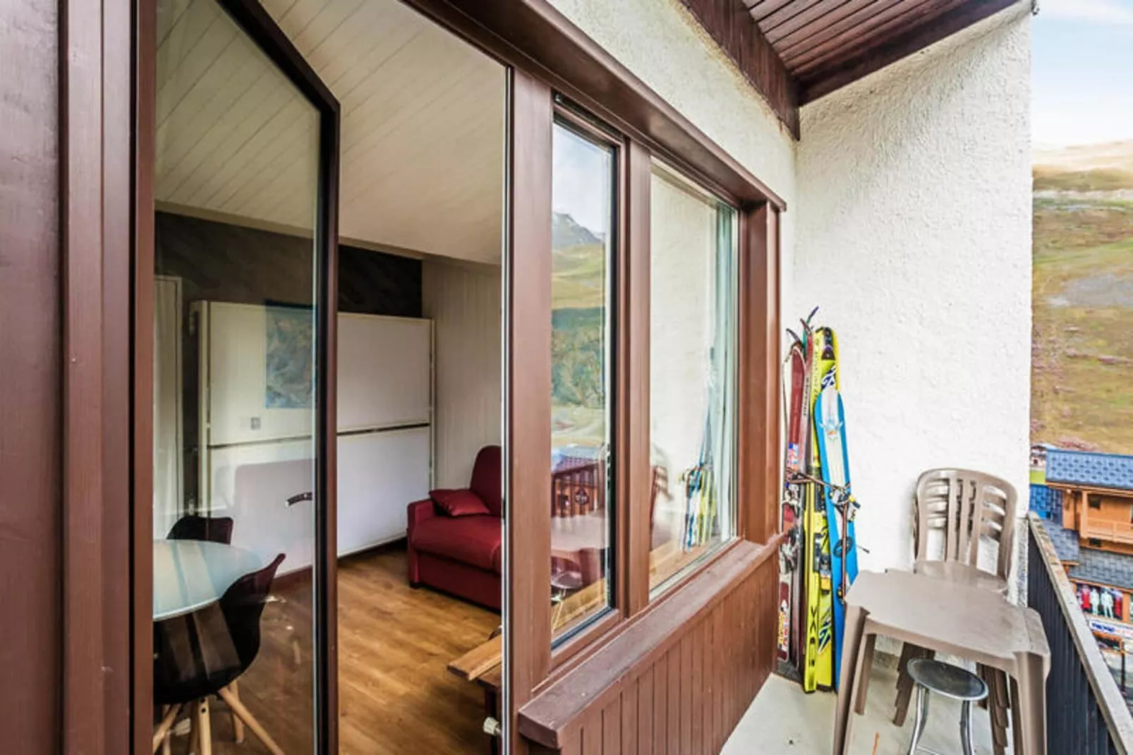 Appartement à Tignes avec accès direct aux pistes-Terrasbalkon